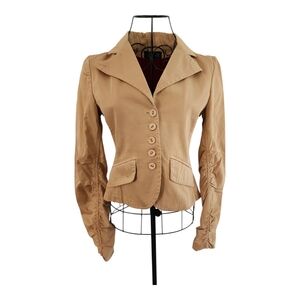 PATRIZIA PEPE | Ruched Sleeve Blazer Jacket Capsule Professional Office Chic